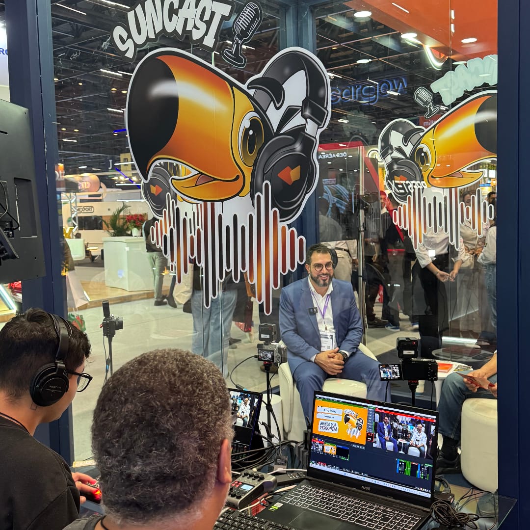 Kleber Fontes em entrevista no SUNCAST durante a Intermodal 2026